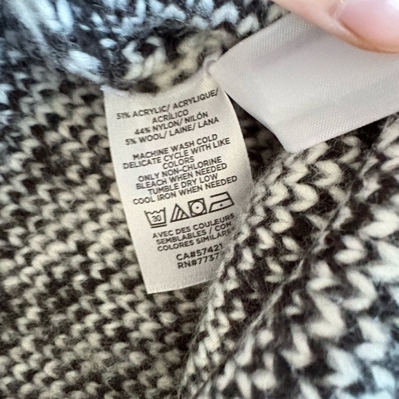 Ann Taylor Monochrome Cheetah Knit Mock Neck Sweater - Picture 8 of 8